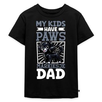 Markiesje Papa - Kinder Premium Bio T-Shirt - Schwarz - Vorne - Mikhail (115cm)