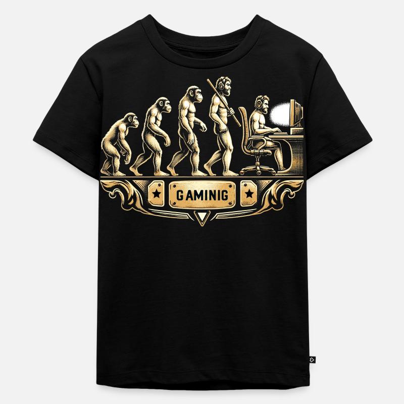 Évolution du rétro du jeu - T-shirt Premium bio Enfant - noir
