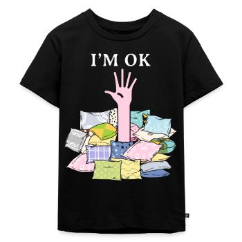 Couture, couture, couture, courtepointe - T-shirt Premium bio Enfant - noir - Devant - Mikhail (115cm)