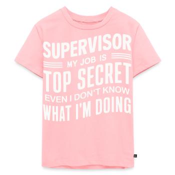 Supervisor Beruf - Kinder Premium Bio T-Shirt - Rosa - Vorne - AI Model Kid Female (0cm)