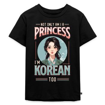 Mädchen Koreanische Herkunft Südkorea - Kinder Premium Bio T-Shirt - Schwarz - Vorne - Mikhail (115cm)