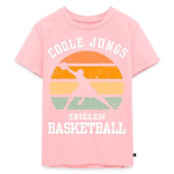 Basketball Tshirt B-Ball Dunking Rebound Spieler - Kinder Premium Bio T-Shirt - Rosa - Vorne - AI Model Kid Female (0cm)
