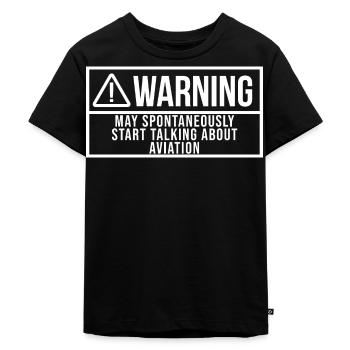Aviation - Kids Premium Organic T-Shirt - black - Front - Mikhail (115cm)