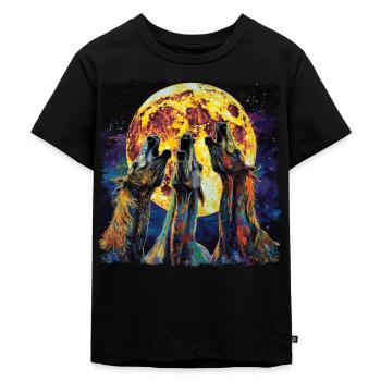 Appaloosa Cheval Lune Hurlante - T-shirt Premium bio Enfant - noir - Devant - Mikhail (115cm)