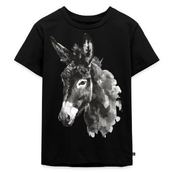 Âne - T-shirt Premium bio Enfant - noir - Devant - Mikhail (115cm)