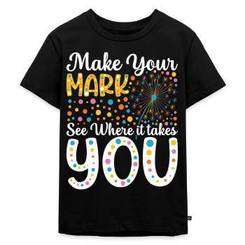 Journée internationale des points colorés - T-shirt Premium bio Enfant - noir - Devant - Mikhail (115cm)