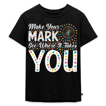 Journée internationale des points colorés - T-shirt Premium bio Enfant - noir - Devant - Mikhail (115cm)