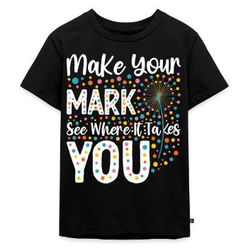 Journée internationale des points colorés - T-shirt Premium bio Enfant - noir - Devant - Mikhail (115cm)