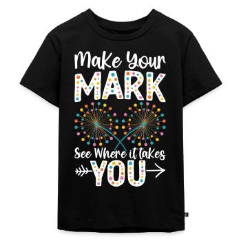 Journée internationale des points colorés - T-shirt Premium bio Enfant - noir - Devant - Mikhail (115cm)