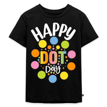Journée internationale des points colorés - T-shirt Premium bio Enfant - noir - Devant - Mikhail (115cm)