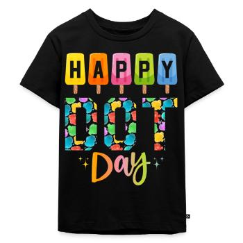 Journée internationale des points colorés - T-shirt Premium bio Enfant - noir - Devant - Mikhail (115cm)