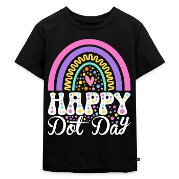 Journée internationale des points colorés - T-shirt Premium bio Enfant - noir - Devant - Mikhail (115cm)