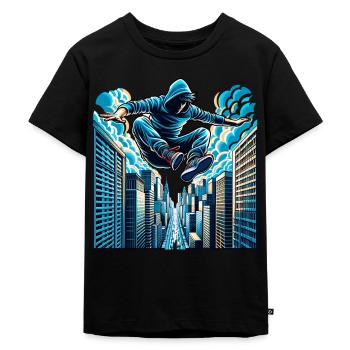 Parkour - T-shirt Premium bio Enfant - noir - Devant - Mikhail (115cm)
