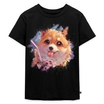 Thé à bulles Boba BubbleTea Kawaii Japan Tea Kpop - T-shirt Premium bio Enfant - noir - Devant - Mikhail (115cm)