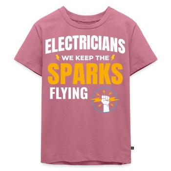 Elektriker Humor Elektrotechniker Ingenieur - Kinder Premium Bio T-Shirt - Mauve - Vorne - Hailey (125cm)