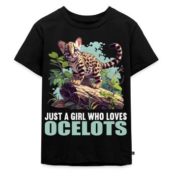 Ocelots Ocelot - Kids Premium Organic T-Shirt - black - Front - Mikhail (115cm)