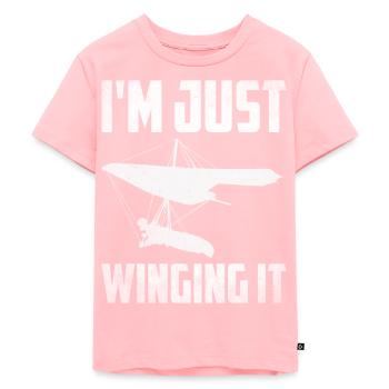 Drachenfliegen Gleitschirmfliegen Hängegleiter - Kinder Premium Bio T-Shirt - Rosa - Vorne - AI Model Kid Female (0cm)