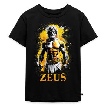 Zeus Dieu, mythologie grecque - T-shirt Premium bio Enfant - noir - Devant - Mikhail (115cm)
