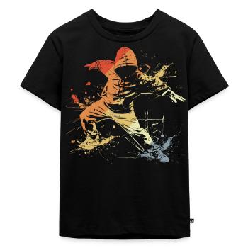 Breakdancer Vintage Look - T-shirt Premium bio Enfant - noir - Devant - Mikhail (115cm)