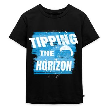 Tipping the Horizon – Paragliding Adventure - Kinder Premium Bio T-Shirt - Schwarz - Vorne - Mikhail (115cm)