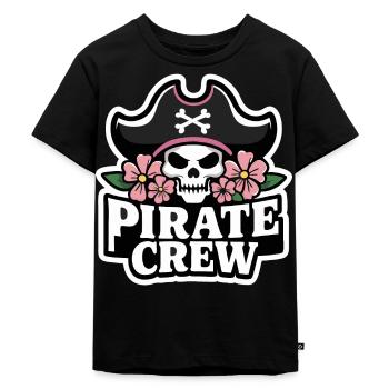 Pirat Piraten Fasching Halloween - Kinder Premium Bio T-Shirt - Schwarz - Vorne - Mikhail (115cm)