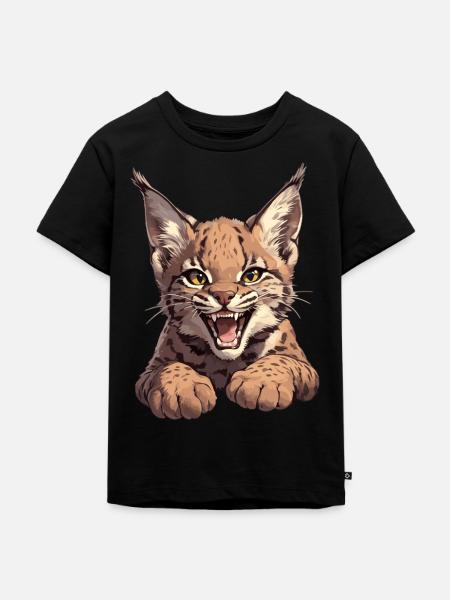 Bobcats Rotluchse Rotluchs Luchs - Kinder Premium Bio T-Shirt - Schwarz