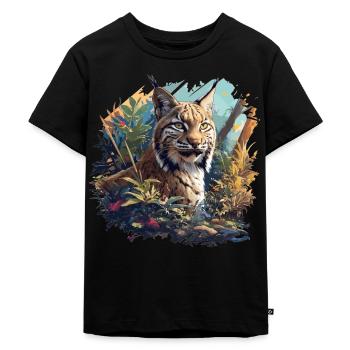 Bobcats Rotluchse Rotluchs Luchs - Kinder Premium Bio T-Shirt - Schwarz - Vorne - Mikhail (115cm)