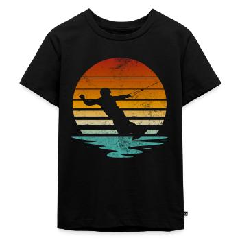 Wakeboard - T-shirt Premium bio Enfant - noir - Devant - Mikhail (115cm)