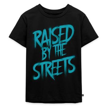 Raised by the streets - Kids Premium Organic T-Shirt - black - Front - Mikhail (115cm)
