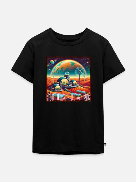 Wohnen in der Zukunft - Kinder Premium Bio T-Shirt - Schwarz