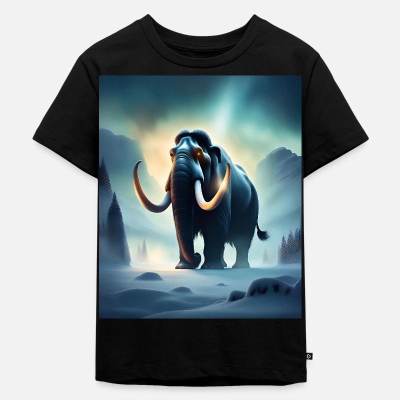 Gruseliges böses Mammut - Kinder Premium Bio T-Shirt - Schwarz