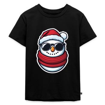Bonhomme de neige - T-shirt Premium bio Enfant - noir - Devant - Mikhail (115cm)