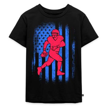 Football américain États-Unis Joueurs de football Hommes - T-shirt Premium bio Enfant - noir - Devant - Mikhail (115cm)