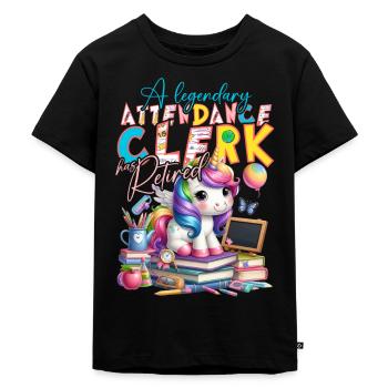 Secrétaire aux présences - T-shirt Premium bio Enfant - noir - Devant - Mikhail (115cm)