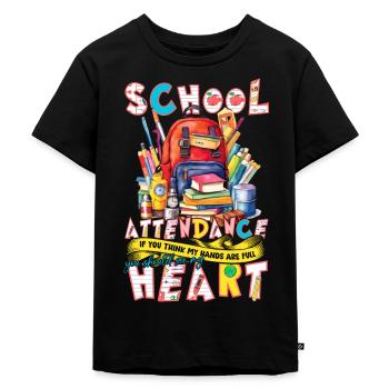 Secrétaire aux présences - T-shirt Premium bio Enfant - noir - Devant - Mikhail (115cm)