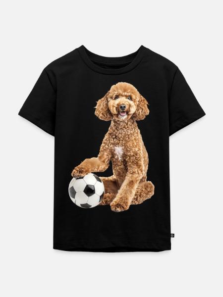 Pudel - Kinder Premium Bio T-Shirt - Schwarz