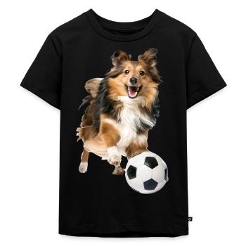 Chien de berger Shetland - T-shirt Premium bio Enfant - noir - Devant - Mikhail (115cm)