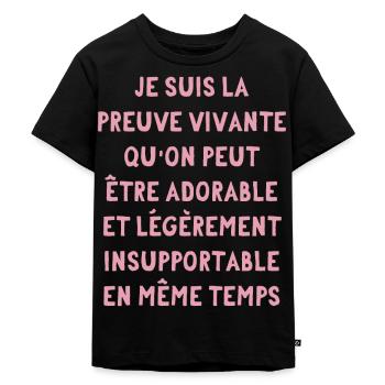 je suis la preuve - T-shirt Premium bio Enfant - noir - Devant - Mikhail (115cm)