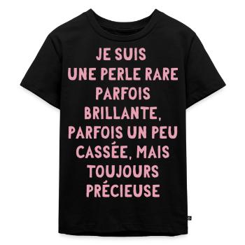 je suis une perle rare - T-shirt Premium bio Enfant - noir - Devant - Mikhail (115cm)