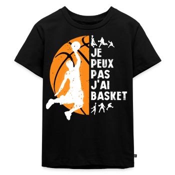 Je Peux Pas J ai Basket - T-shirt Premium bio Enfant - noir - Devant - Mikhail (115cm)
