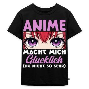 Anime Manga Otaku Japan Waifu Anime Girl Cosplay - Kids Premium Organic T-Shirt - black - Front - Mikhail (115cm)