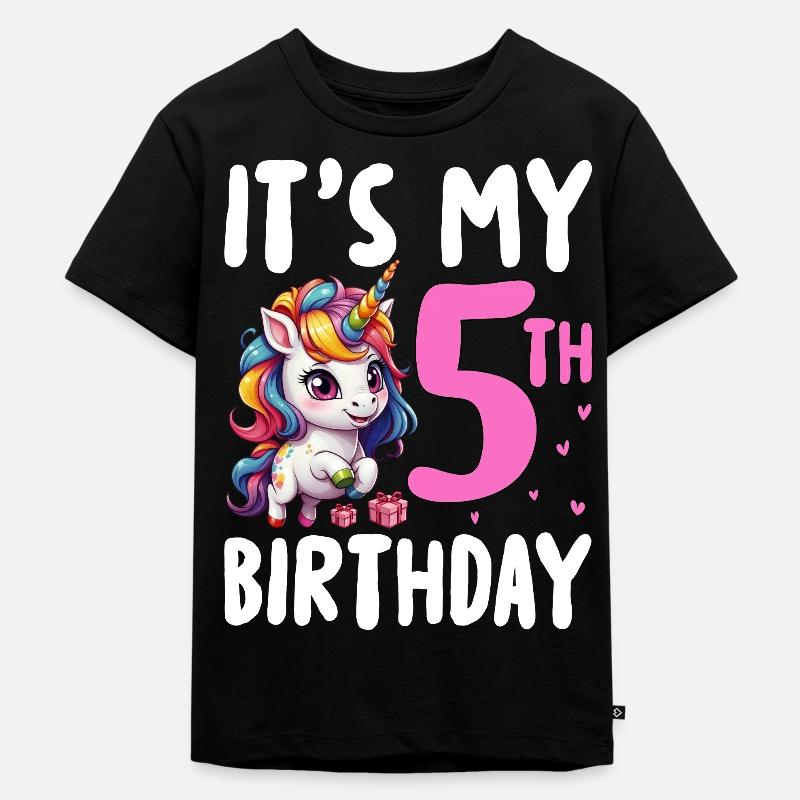 It's My 5th Birthday - Kinder Premium Bio T-Shirt - Schwarz