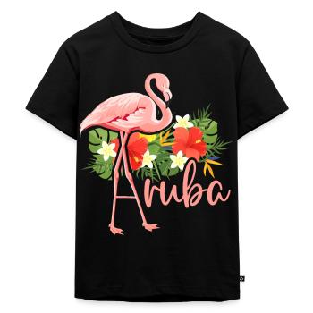 Aruba Caribbean Summer Ocean Beach Gift - Kids Premium Organic T-Shirt - black - Front - Mikhail (115cm)