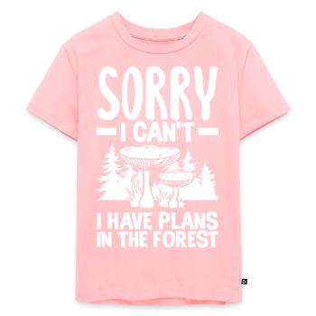 Pilzsammler Sorry, Ich Habe Pläne Im Wald - Kinder Premium Bio T-Shirt - Rosa - Vorne - AI Model Kid Female (0cm)