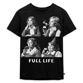FULL LIFE - Kids Premium Organic T-Shirt - black - Front - Mikhail (115cm)