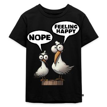 The Bäädden Seagulls - Seagull Funny Lower Austria No Nope - Kids Premium Organic T-Shirt - black - Front - Mikhail (115cm)