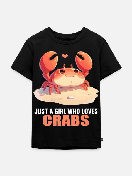 Krabbe Krabben - Kinder Premium Bio T-Shirt - Schwarz