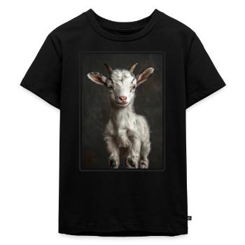 Ziegen Ziege - Kinder Premium Bio T-Shirt - Schwarz - Vorne - Mikhail (115cm)