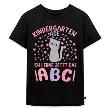 Bye Bye Kindergarten Kita Abgänger 2026 Mädchen - Kinder Premium Bio T-Shirt - Schwarz - Vorne - Mikhail (115cm)