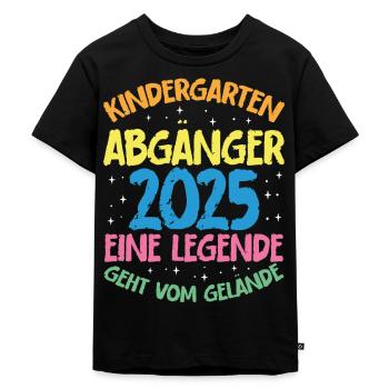 Abschied Kinder Kindergarten Abgänger 2025 - Kinder Premium Bio T-Shirt - Schwarz - Vorne - Mikhail (115cm)